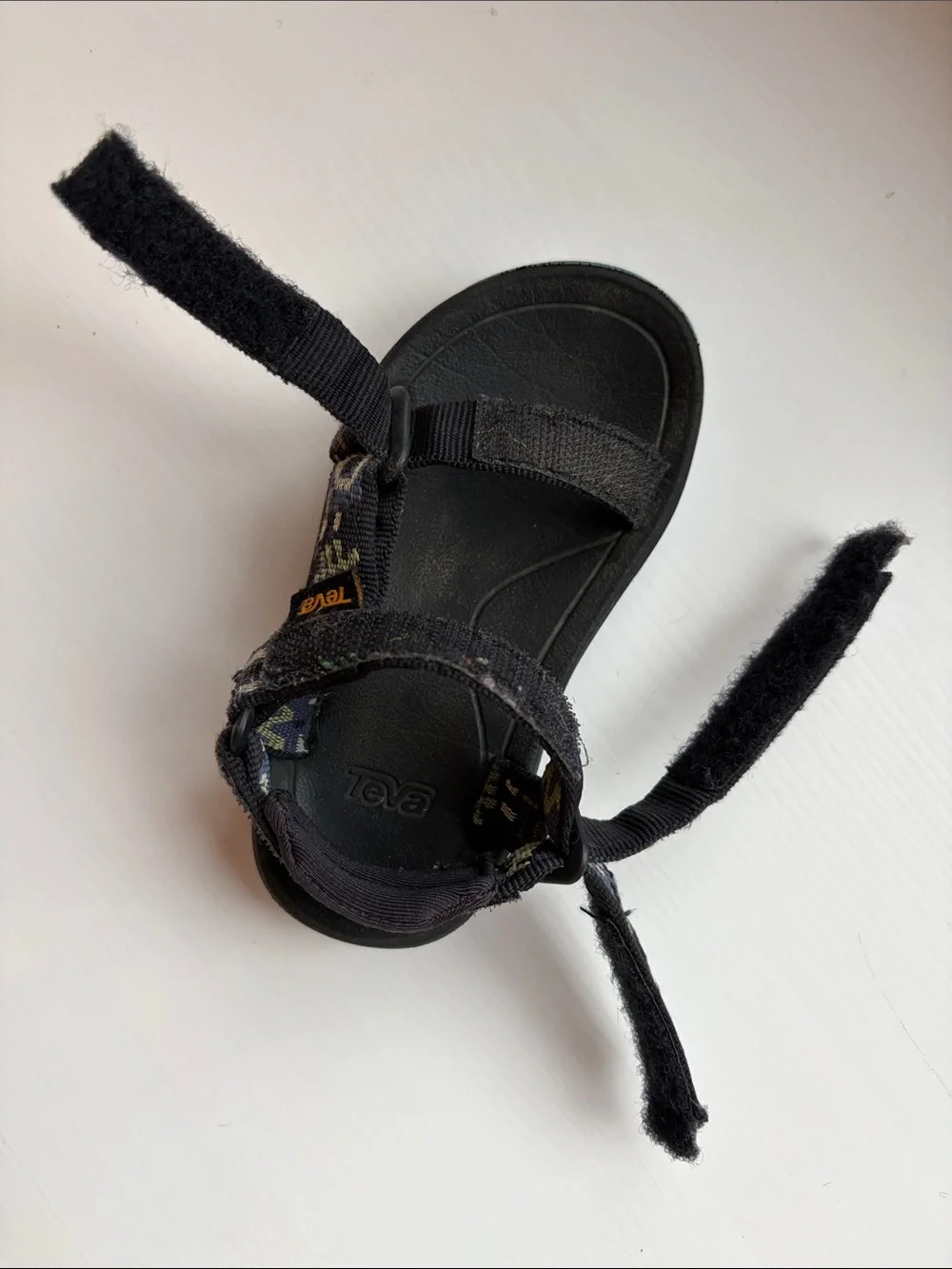 Teva Kids Black Sandals with Patterned Straps